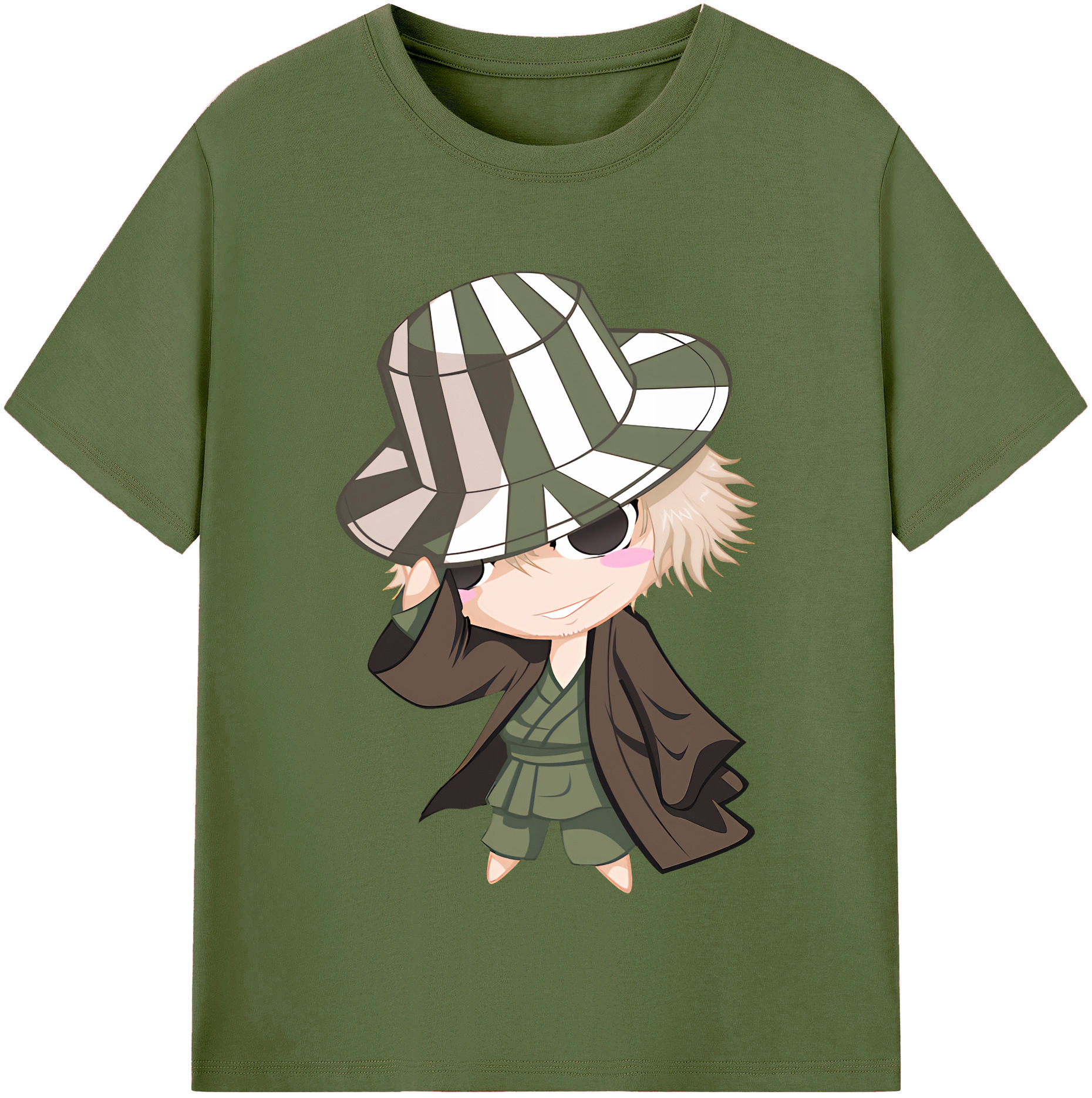 （画像用） "ブリーチ 浦原 喜助（うらはら きすけ） BLEACH Urahara Kisuke " 綿100％半袖Tシャツ（フロントプリント）